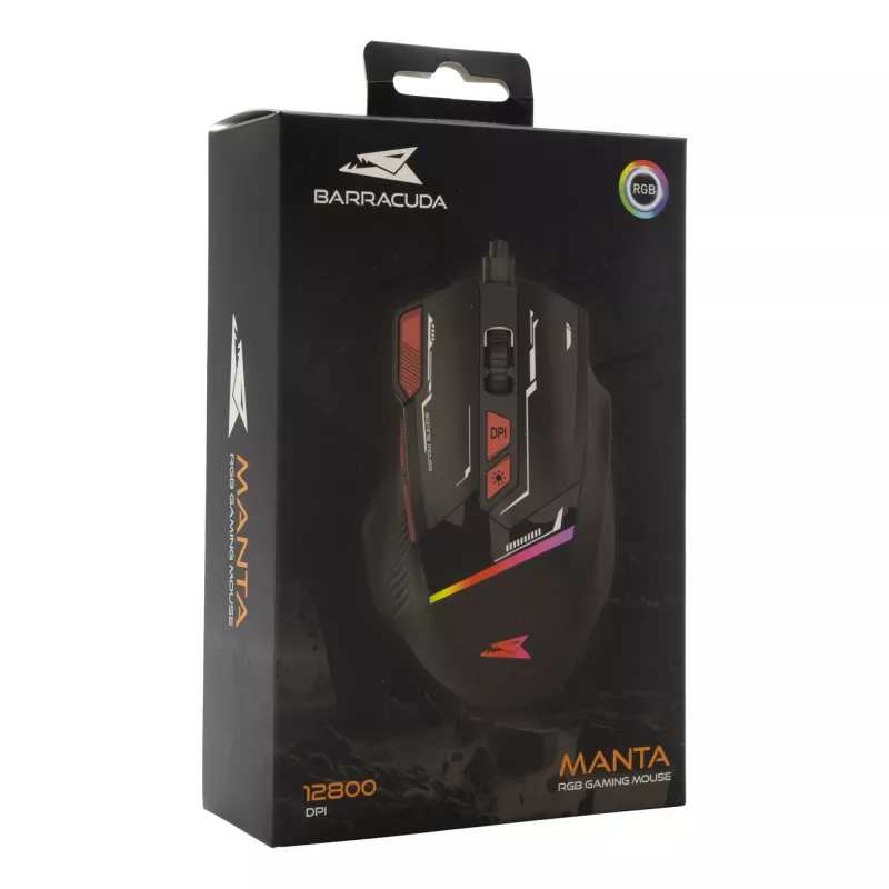 Pelė Baracuda BGM-041 MANTA Juoda USB