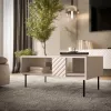 Staliukas Cama LUCCA suolas/stalas 100x55x46 kašmyras, stačiakampis pilkas viršus