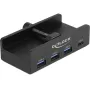 DeLOCK 64284 USB Hub Type-A 5000 Mbit/s Juodas