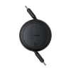 Baseus Free2Pull Mini USB-C į USB-C laidas, 60W, 1 m, juodas