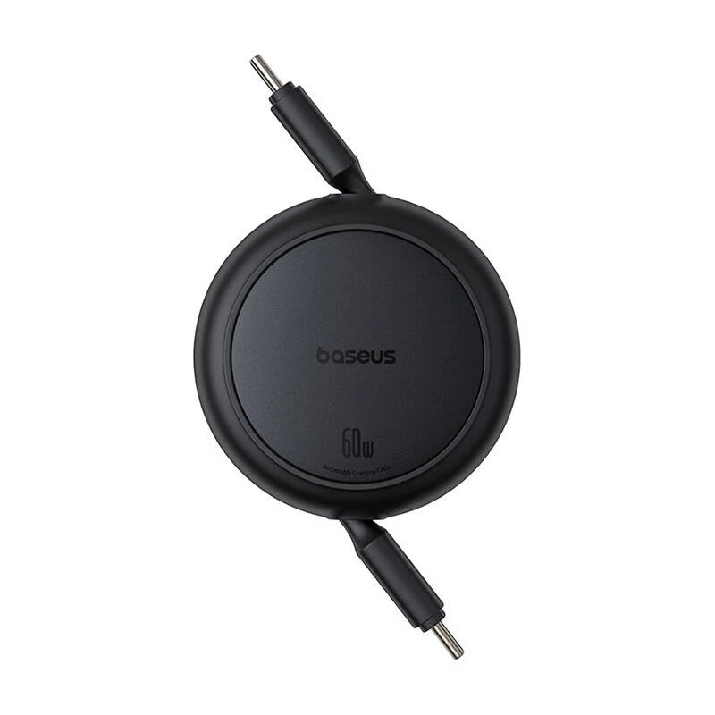 Baseus Free2Pull Mini USB-C į USB-C laidas, 60W, 1 m, juodas