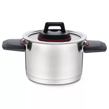 Puodas Maestro MR-3530-24 nerūdijančio plieno 24 cm, 5,5 l, sulankstomos rankenos, stiklinis dangtis