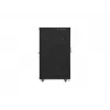 Grindinis serverio spintos korpusas 19 colių 22U 800x1000 stiklinėmis durimis LCD (plokščioje pakuotėje) V2 juodas