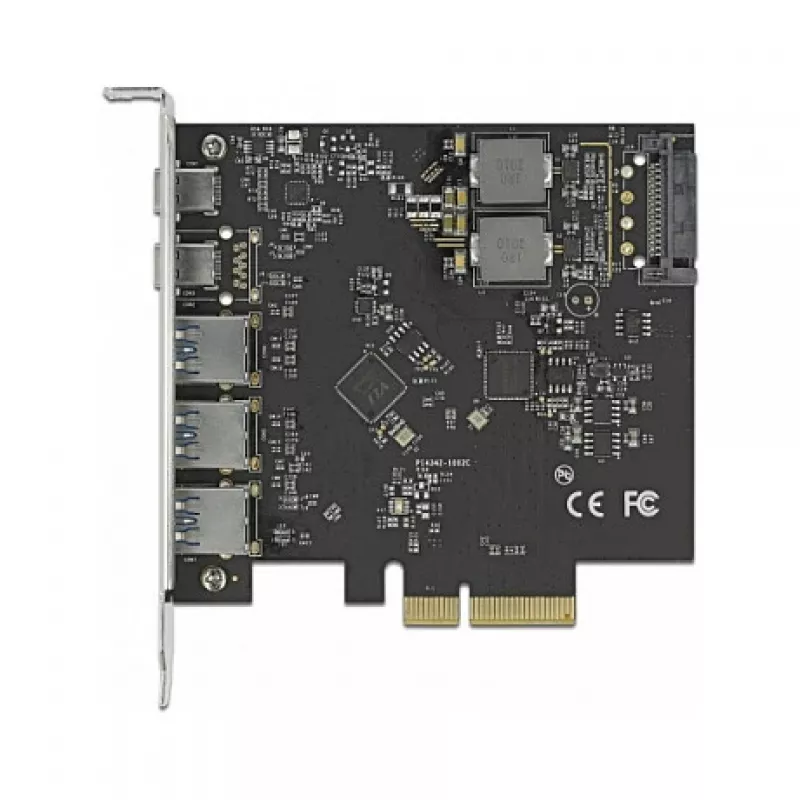 PCI Express x4 kortelė DeLOCK 89064 su 5 USB 3.2 prievadais