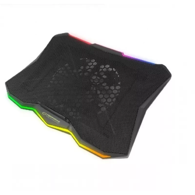 Aušinimo padėklas nešiojamam kompiuteriui ESPERANZA EGC110 17 colių (43,2 cm), 1 ventiliatorius 18 cm, 800 aps./min., 63 CFM, USB 2.0, juodas