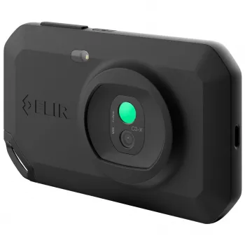 FLIR C3-X termovizinė kamera juoda 1800 mAh Vanadium Oxide Uncooled FPA įmontuotas ekranas 128 x 96 pikselių LCD 640 x 480 pikselių