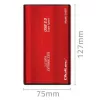 Išorinis HDD/SSD dėklas QOLTEC 51860 2,5 colio SATA III diskams, USB Type-A, 5 Gbit/s, aliuminis, raudonas