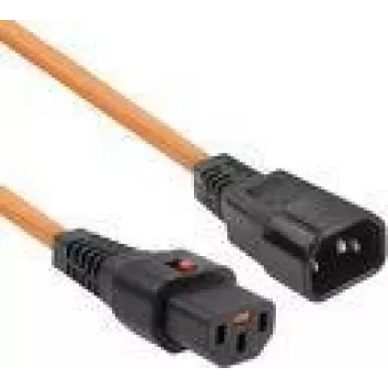 ACT maitinimo laidas C13 IEC Lock C14 oranžinis 1 m PC938 230V 10A