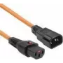ACT maitinimo laidas C13 IEC Lock C14 oranžinis 1 m PC938 230V 10A