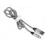 Laidas USB 2.0 Type-C vyriškas - C vyriškas 1,0 m juodas-sidabrinis