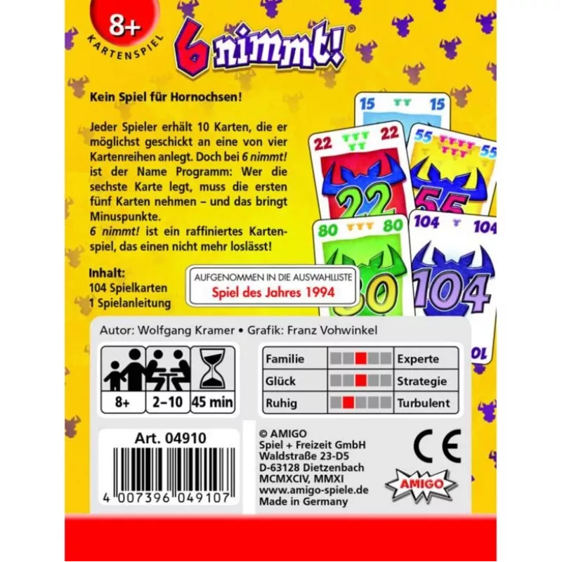 Amigo 6 nimmt! Kortų žaidimas