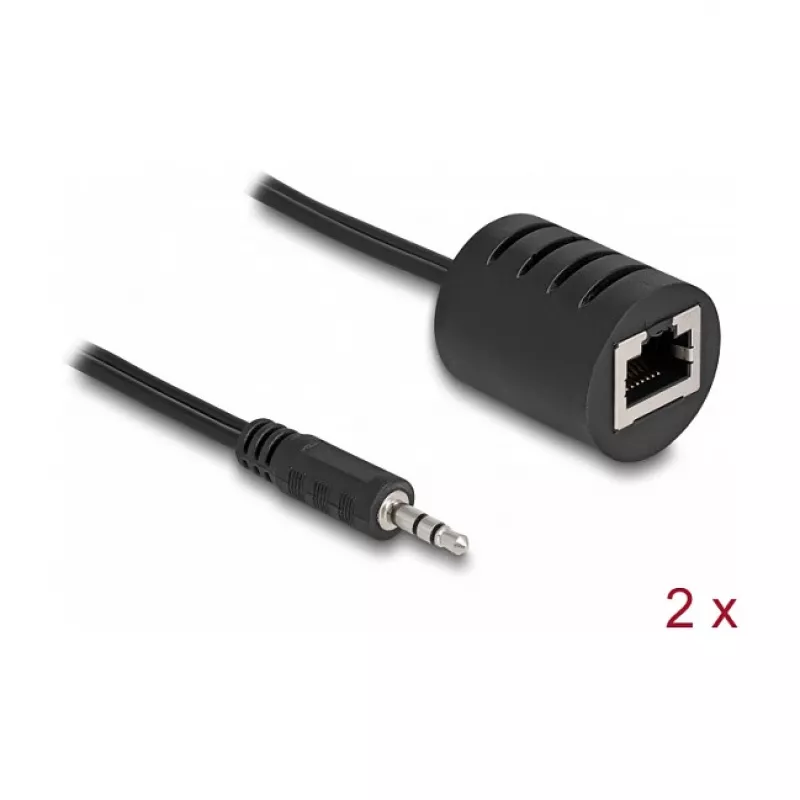 DeLOCK garso laidas RJ-45 3,5 mm juodas 87858