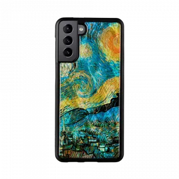 Apsauginis dėklas iKins Samsung Galaxy S21+ — žvaigždėtos nakties juodas