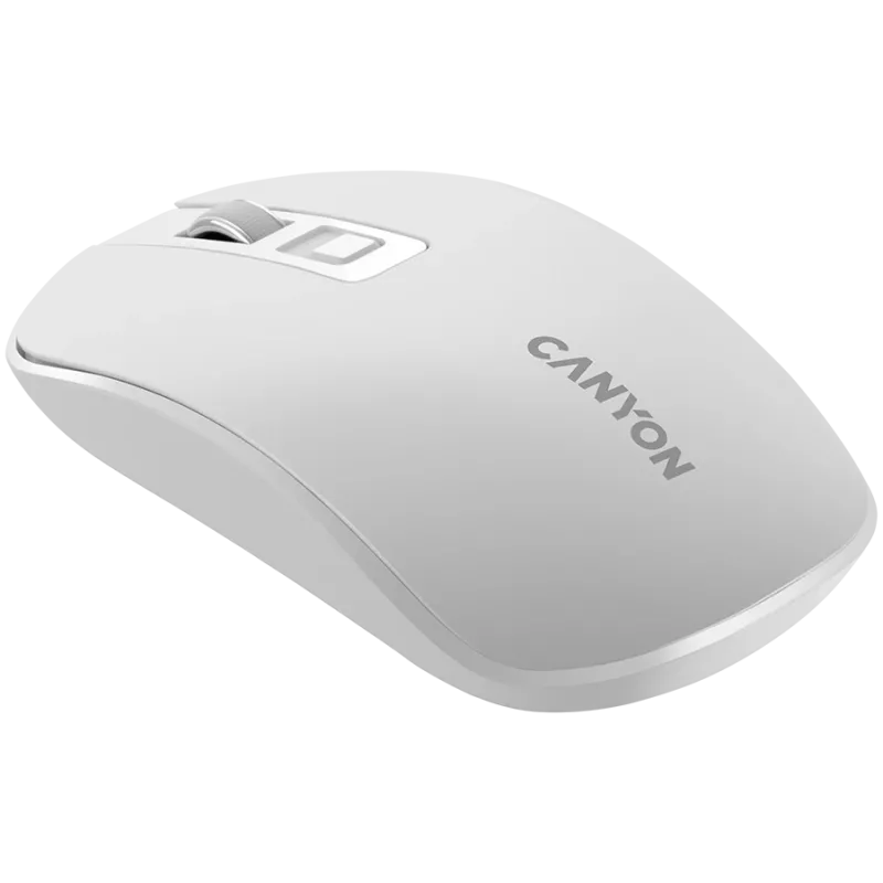 CANYON pelė MW-18 Wireless Charge Pearl White