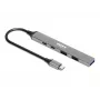 USB šakotuvas Port Designs 900163 Type-C 5000 Mbit/s sidabrinis