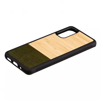 Dėklas Samsung Galaxy S20 „Bamboo Forest“ juodas – medinis apsauginis užpakalinis dangtelis