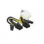 0.05m 8-pin į 2x 6+2-pin GPU laidas G291-281 CBL-PWEX-1040
