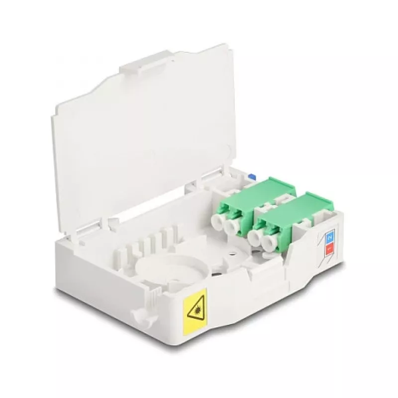 DeLOCK 85936 Optinio pluošto prijungimo dėžutė LC Duplex balta