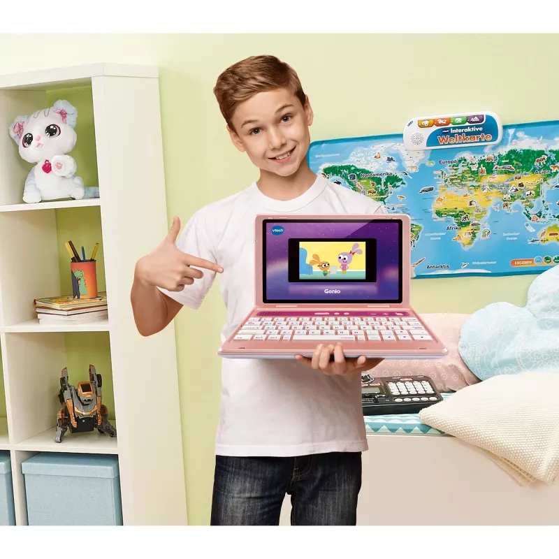 VTech Genio mokomasis nešiojamas kompiuteris rožinis