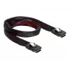 SAS kabelis DeLOCK 83073 0,1 m juodas raudonas