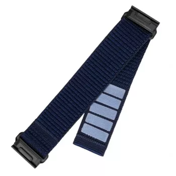 Pakeitimo sportinis dirželis FIXED Garmin QuickFit 22 mm — tamsiai mėlynas nailonas, 160–210 mm
