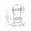 Gembird TVS-100F-01 grindinis stovas televizoriui 2,54 m (100 inch) juodas