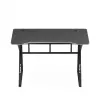Žaidimų stalas huzaro Hero 1.6 juodas – MDF/anglies stalviršis 1200×600×750 mm, metalinis rėmas