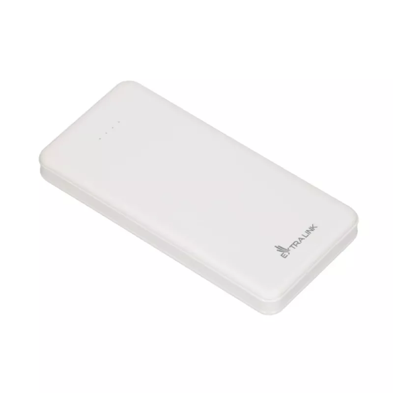 Power bank Extralink EPB-078W 10000 mAh baltas, USB-C, 10 W išėjimas, įkrauna iki 2 įrenginių