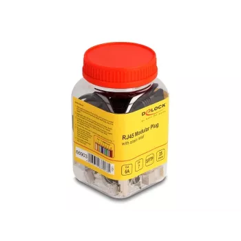 DeLOCK 66903 RJ-45 kištukas ekranuotas juodas metalinis 25 vnt.