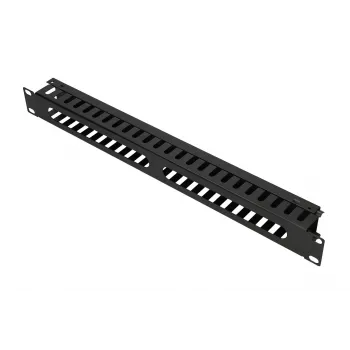 Kabelių tvarkymo panelė Extralink CABLE MANAGER WITH METAL COVER Juoda Metalinė 48,3 cm