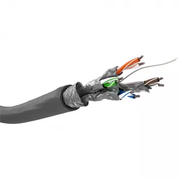 Wentronic Goobay CAT 6 tinklo kabelis, S/FTP (PiMF), pilkas, 305 m - CCA vario mišinys, AWG 23/1 (vientisas), PVC (95696)