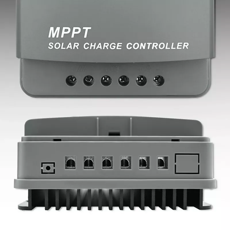 MPPT saulės kolektorių įkrovimo valdiklis QOLTEC 53662 su temperatūros davikliu
