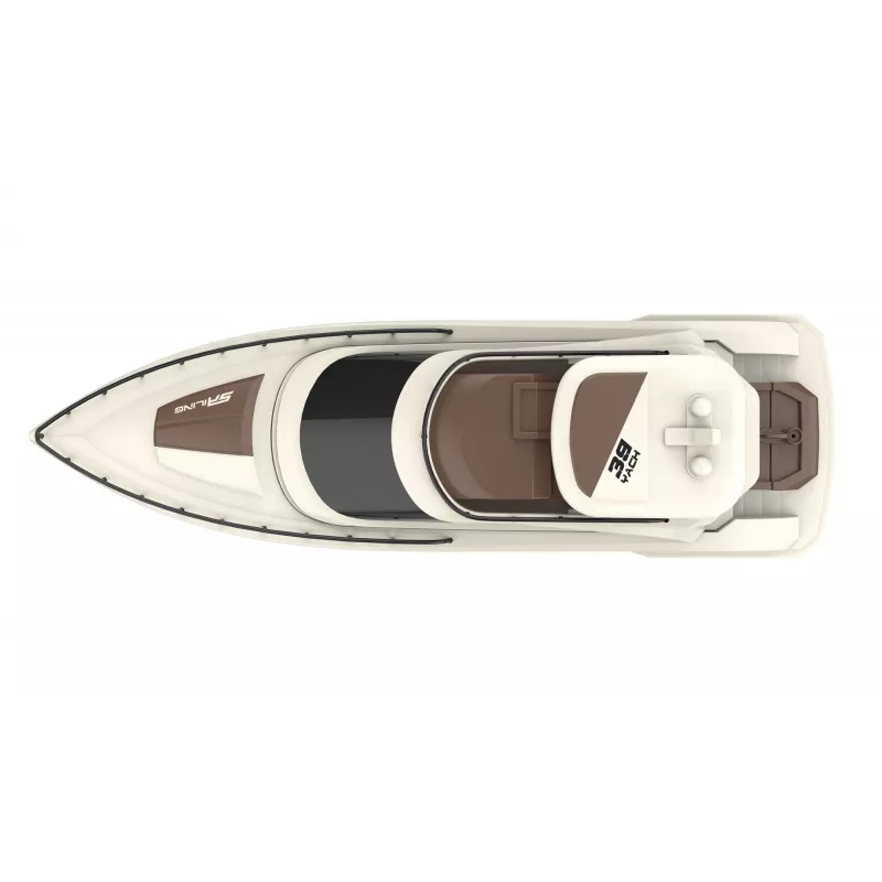 Radijo bangomis valdomas jachtos modelis Amewi Rising Sun Cruise Yacht 380mm su elektriniu varikliu ir 800mAh baterija