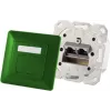 Kištukinis lizdas 2 x RJ-45 ShiverPeaks 74280-G, Cat6a, 500 MHz, metalinis korpusas, žalias