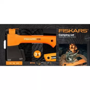 Fiskars kirvis Hatchet X5 - XXS + peilis + pjūklas