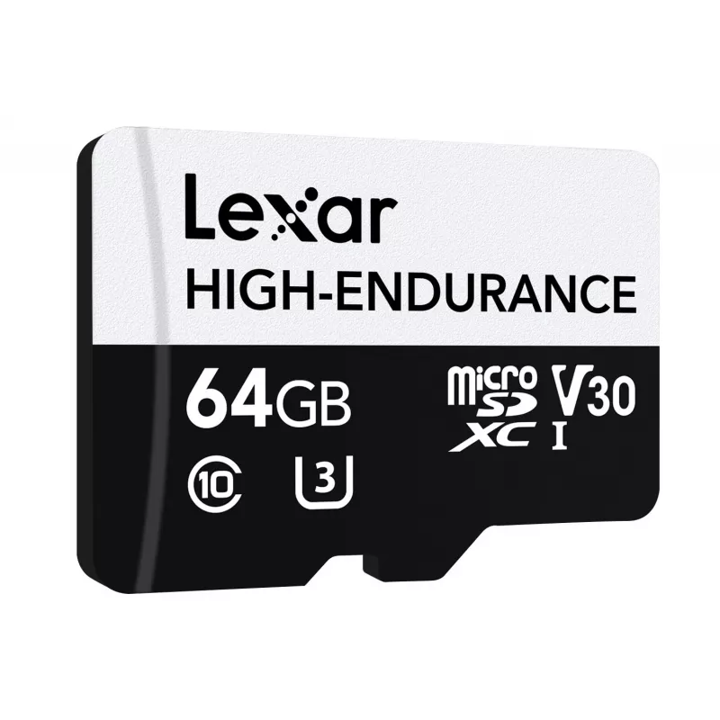LEXAR microSD High Endurance atminties kortelė 64GB C10 A1 U1 V30 100/35MB/s