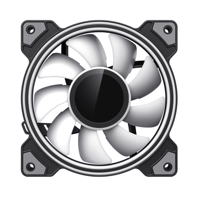 Gamemax DUAL RING INFINITY korpuso ventiliatorius, juodas