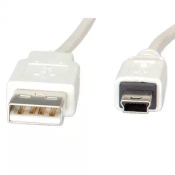 VALUE USB kabelis – USB (M) į Mini-USB, B tipo (M) – USB 2.0 – 80 cm – Baltas (11.99.8708)