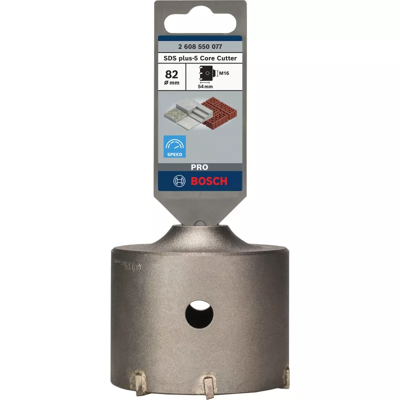 PRO SDS plus-5 šerdinis grąžtas, tuščiaviduris, Ø 82 mm
