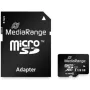 MediaRange MR945 – „Flash“ atminties kortelė microSDXC su SD adapteriu, 128 GB, UHS-I / Class10, juoda