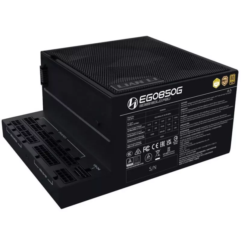 Maitinimo blokas LIAN LI EDGE GOLD 850 – 850W, 80 PLUS Gold, aktyvus PFC