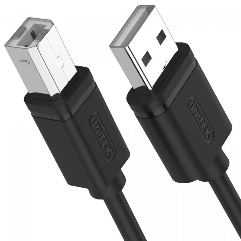 USB 2.0 laidas Unitek Y-C420GBK, USB A į USB B, 3 m, juodas