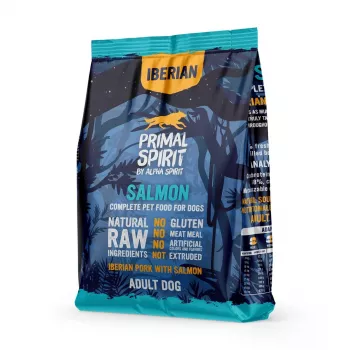 PRIMAL SPIRIT Iberian 70% Lašiša – pusiau drėgnas šunų ėdalas – 1 kg