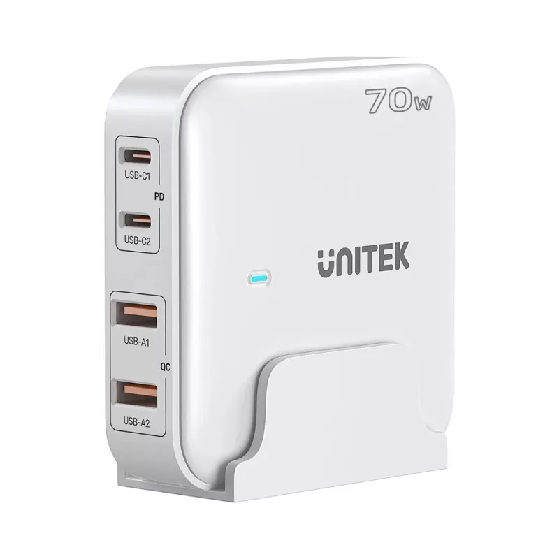 Stalinis įkroviklis Unitek P1228AWH01-EU 70W 2×USB-A 2×USB-C