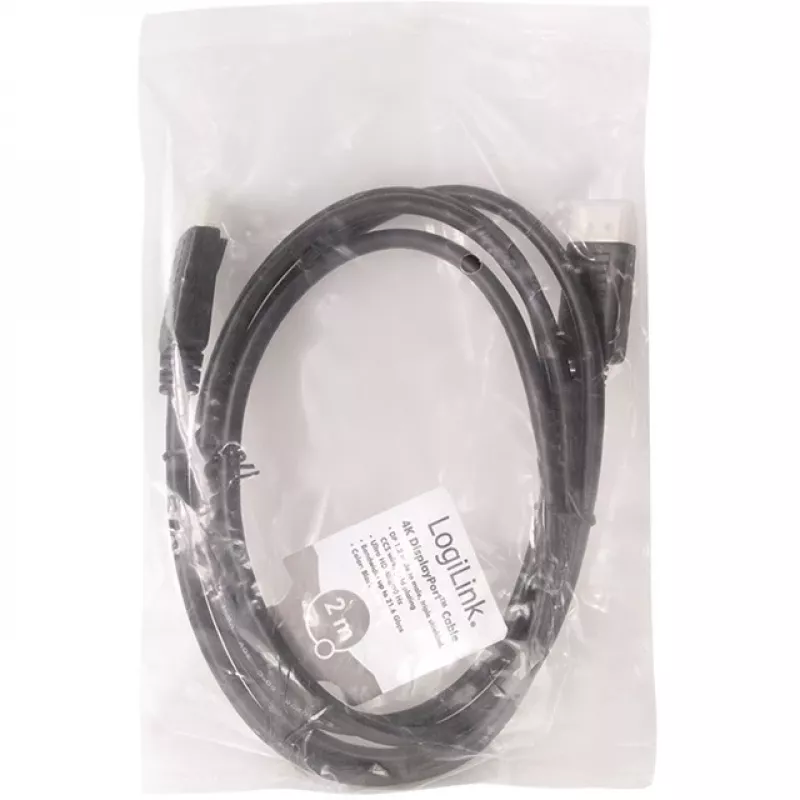 DisplayPort kabelis LogiLink CD0101 2 m Juodas