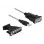 DeLOCK Adapter USB 2.0 Type-A į RS-232 D-Sub 9 + D-Sub 25
