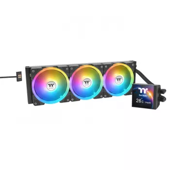 Skystas CPU aušintuvas THERMALTAKE MAGFloe 420 Black 420mm radiatorius