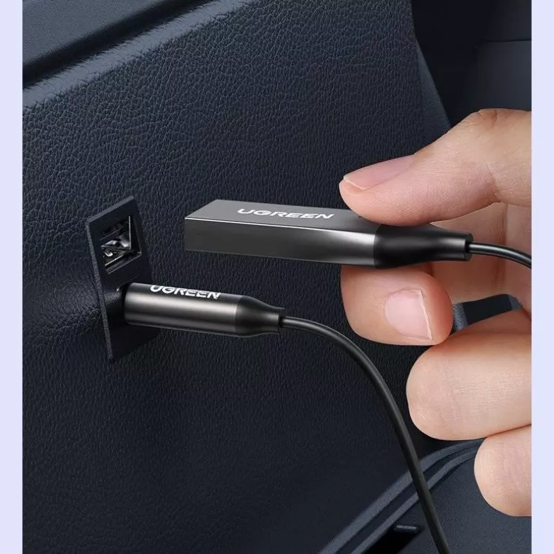 Bluetooth garso imtuvas UGREEN CM309 Bluetooth 5.0 USB su 3,5 mm AUX lizdu, juodas, 20–20000 Hz