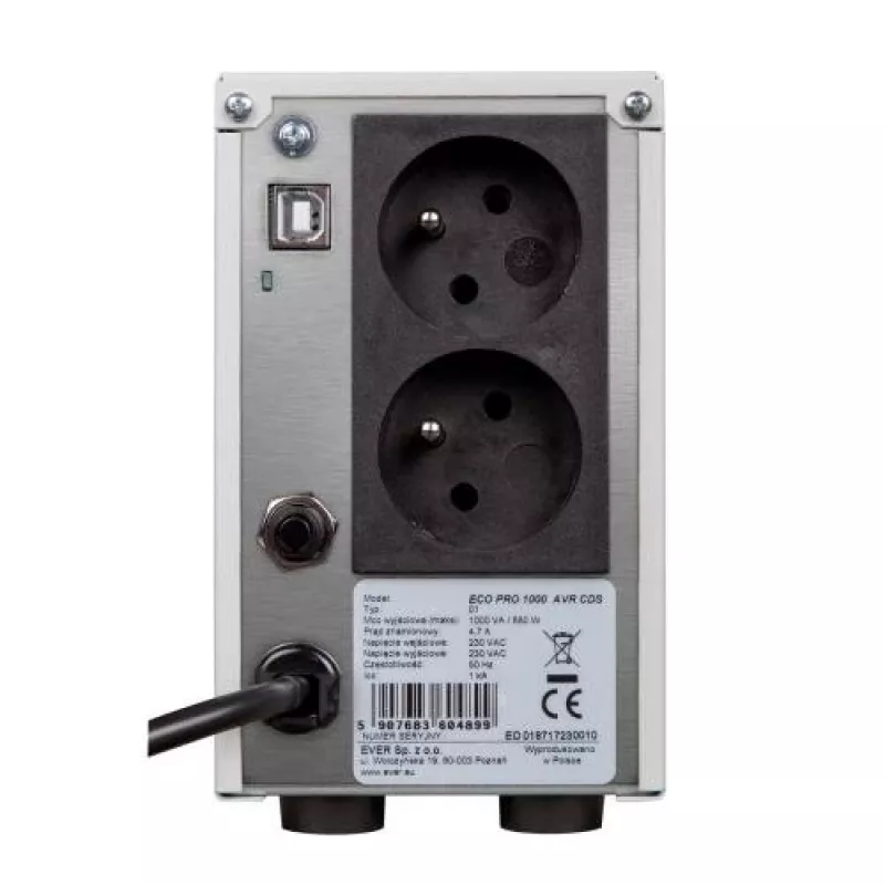 Ever ECO PRO 1200 AVR CDS UPS 1,2 kVA 780 W 2 AC lizdai