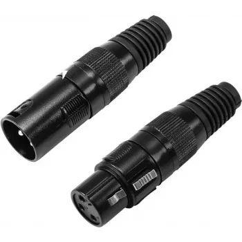 XLR 3 kontaktų jungtis Omnitronic 30200097 — vyriška/moteriška garso signalo jungtis